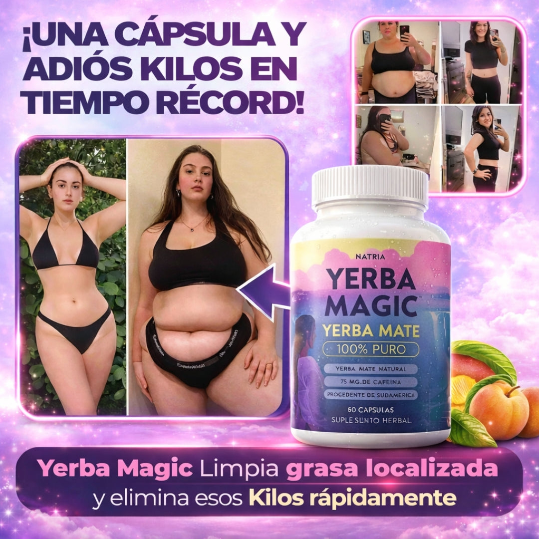 🌿 Yerba Magic™ Energía natural y claridad mental para tu día a día 60 Cápsulas | Yerba Mate Premium