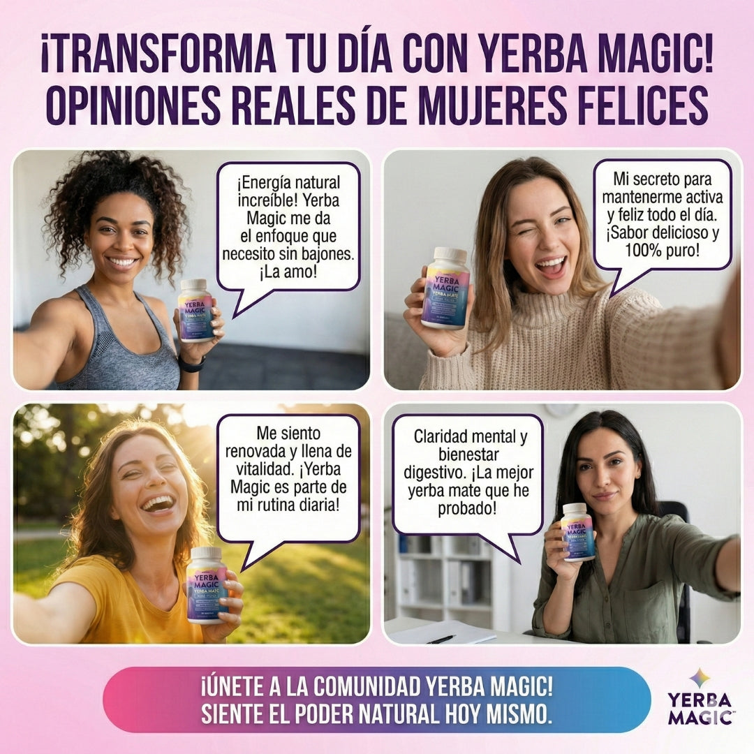 🌿 Yerba Magic™ Energía natural y claridad mental para tu día a día 60 Cápsulas | Yerba Mate Premium