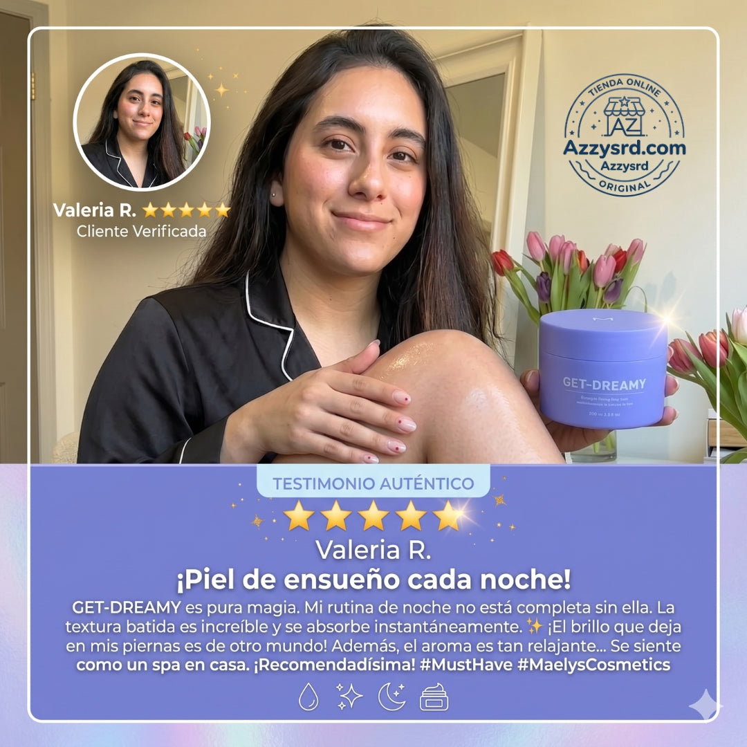 ✨🌙 MAËLYS CREMA GET-DREAMY 🍑💖 💎 Reduce la apariencia de la celulitis, reafirma tu piel e hidrata profundamente durante la noche ✨🛌🌸