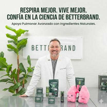 🌿 Gotas de Gordolobo Betterbrand 100% ORIGINAL 🫁💧 Desintoxicación Pulmonar & Salud Respiratoria 🌬️✨ Tintura herbal con clorofila • Sin alcohol • Fórmula natural • 60 ml (1 mes)