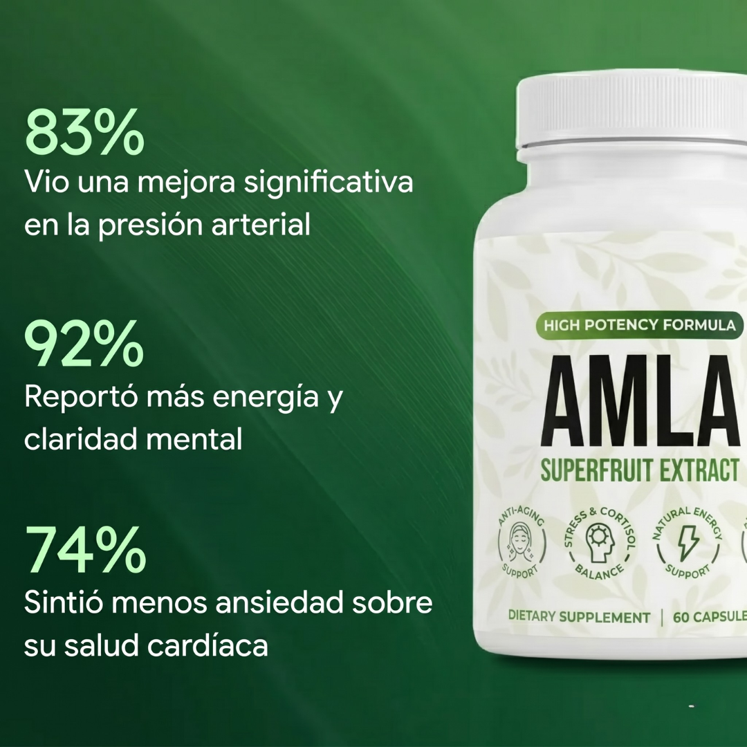 AMLA® Cápsulas de Superfruta Milenaria — Protección Antioxidante & Bienestar Cardiovascular