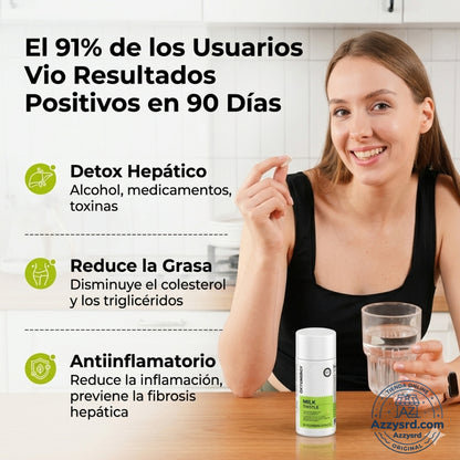 🌿 OxyEnergy™ Cardo Mariano con Silimarina 300mg 💚✨ Detox y Reparación Hepática Avanzada 🍃 Apoyo al Hígado, Colon y Digestión • Con Vitamina C, Inositol y Pueraria • Potente Acción Antioxidante 🛡️ • 90 Cápsulas Vegetarianas 💊