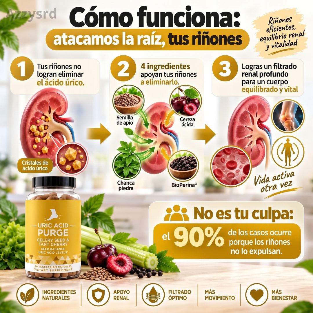 PURGE URIC ACID - DEPURACIÓN AVANZADA PARA EL ÁCIDO ÚRICO, RIÑONES Y ARTICULACIONES ( 60 CAPSULAS )