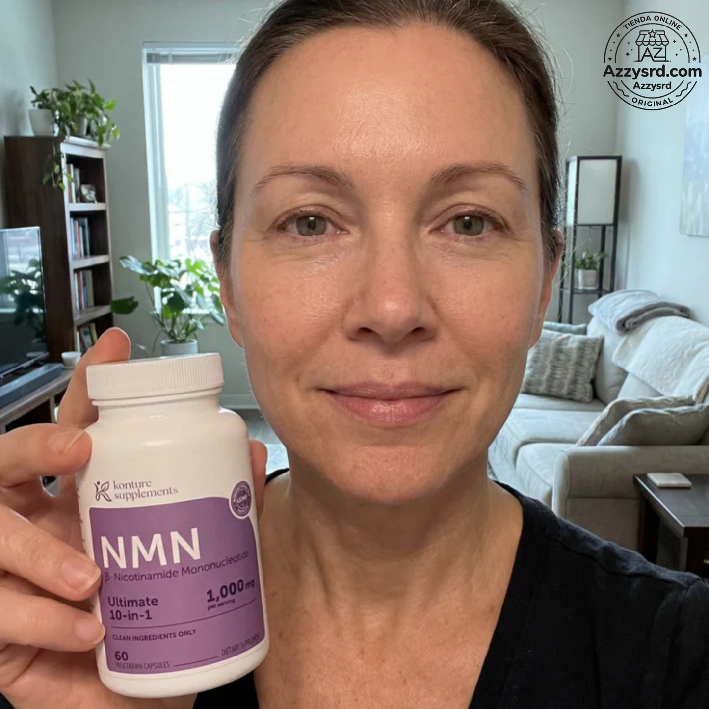 🧬Complejo NMN 10 en 1 de 1000 mg (60 Cápsulas) | Con Mononucleótido de Nicotinamida, Resveratrol, CoQ10, Quercetina y Glutatión | Potente Precursor para Energía Celular y Antienvejecimiento🌿