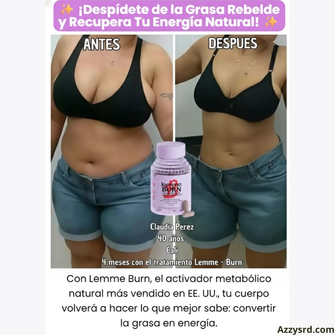 💎 Lemme Burn™ | Versión Unisex 💪🔥  Línea Kardashian ✨ – 60 Cápsulas ⚡ Activa el metabolismo · 🔥 Más energía · 💥 Quema grasa inteligente ✨ Mejor versión de ti