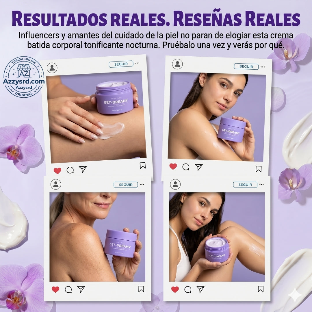 ✨🌙 MAËLYS CREMA GET-DREAMY 🍑💖 💎 Reduce la apariencia de la celulitis, reafirma tu piel e hidrata profundamente durante la noche ✨🛌🌸