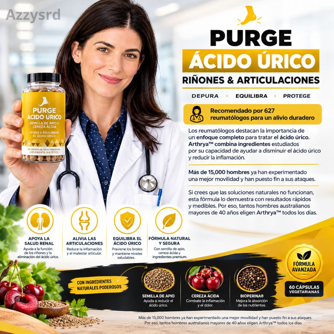 PURGE URIC ACID - DEPURACIÓN AVANZADA PARA EL ÁCIDO ÚRICO, RIÑONES Y ARTICULACIONES ( 60 CAPSULAS )