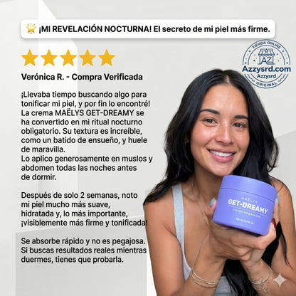 ✨🌙 MAËLYS CREMA GET-DREAMY 🍑💖 💎 Reduce la apariencia de la celulitis, reafirma tu piel e hidrata profundamente durante la noche ✨🛌🌸