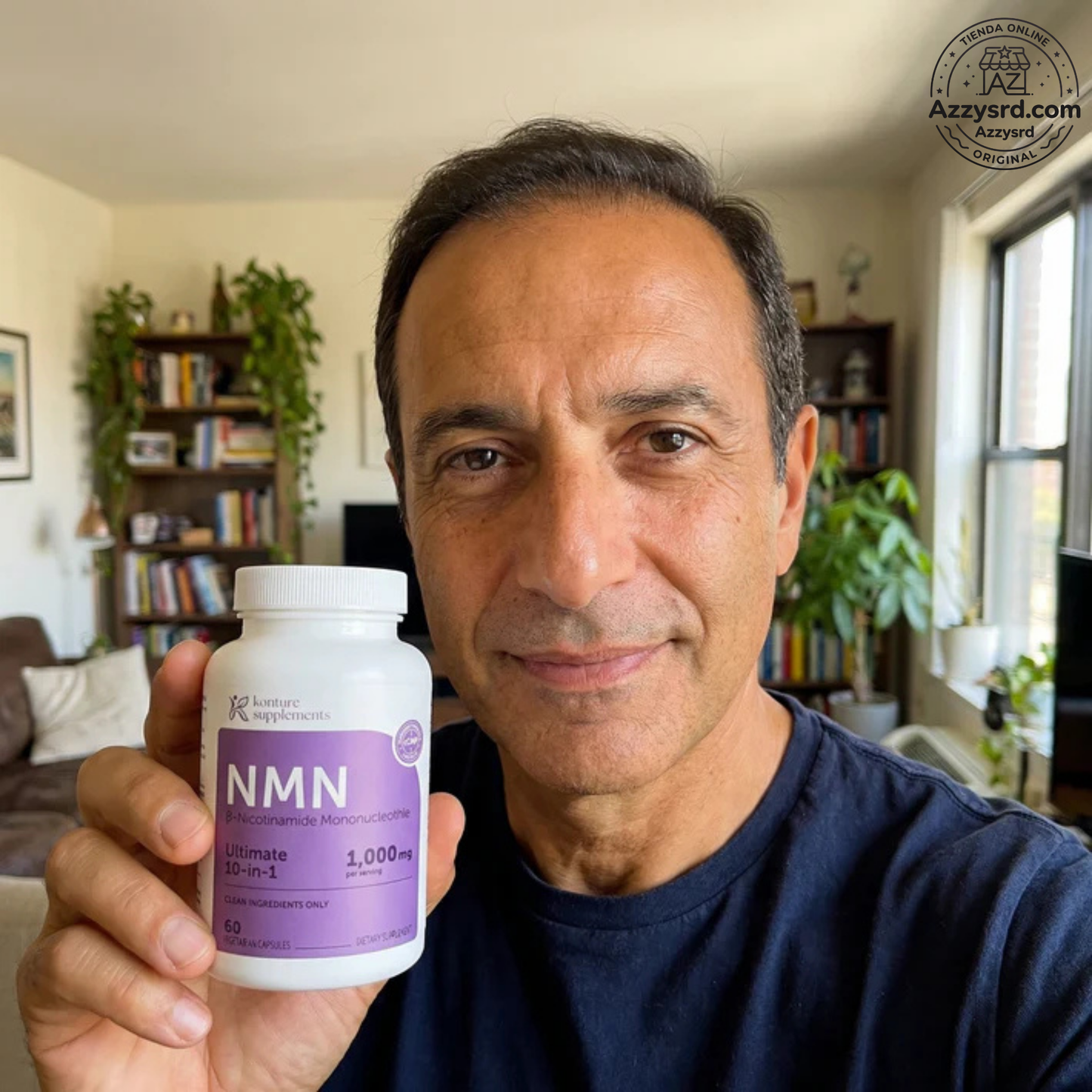 🧬Complejo NMN 10 en 1 de 1000 mg (60 Cápsulas) | Con Mononucleótido de Nicotinamida, Resveratrol, CoQ10, Quercetina y Glutatión | Potente Precursor para Energía Celular y Antienvejecimiento🌿