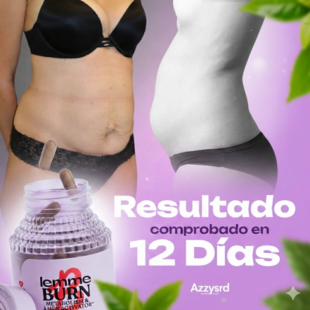 💎 Lemme Burn™ | Versión Unisex 💪🔥  Línea Kardashian ✨ – 60 Cápsulas ⚡ Activa el metabolismo · 🔥 Más energía · 💥 Quema grasa inteligente ✨ Mejor versión de ti
