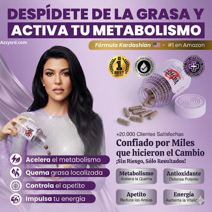 💎 Lemme Burn™ | Versión Unisex 💪🔥  Línea Kardashian ✨ – 60 Cápsulas ⚡ Activa el metabolismo · 🔥 Más energía · 💥 Quema grasa inteligente ✨ Mejor versión de ti
