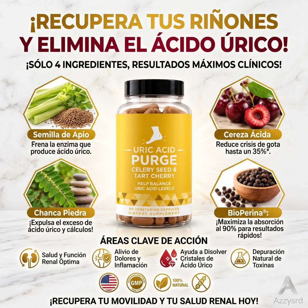 PURGE URIC ACID - DEPURACIÓN AVANZADA PARA EL ÁCIDO ÚRICO, RIÑONES Y ARTICULACIONES ( 60 CAPSULAS )