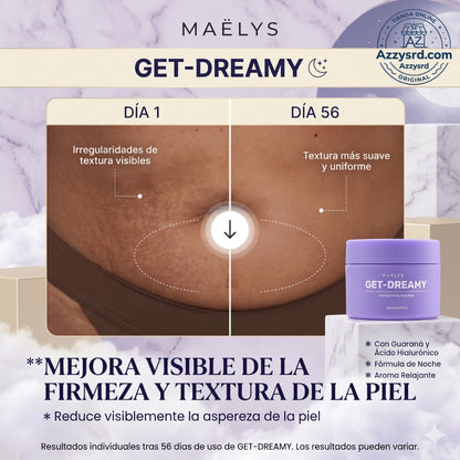 ✨🌙 MAËLYS CREMA GET-DREAMY 🍑💖 💎 Reduce la apariencia de la celulitis, reafirma tu piel e hidrata profundamente durante la noche ✨🛌🌸