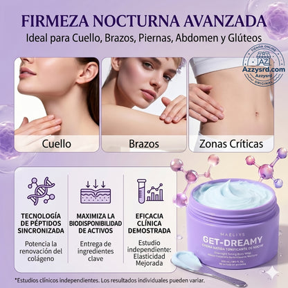 ✨🌙 MAËLYS CREMA GET-DREAMY 🍑💖 💎 Reduce la apariencia de la celulitis, reafirma tu piel e hidrata profundamente durante la noche ✨🛌🌸