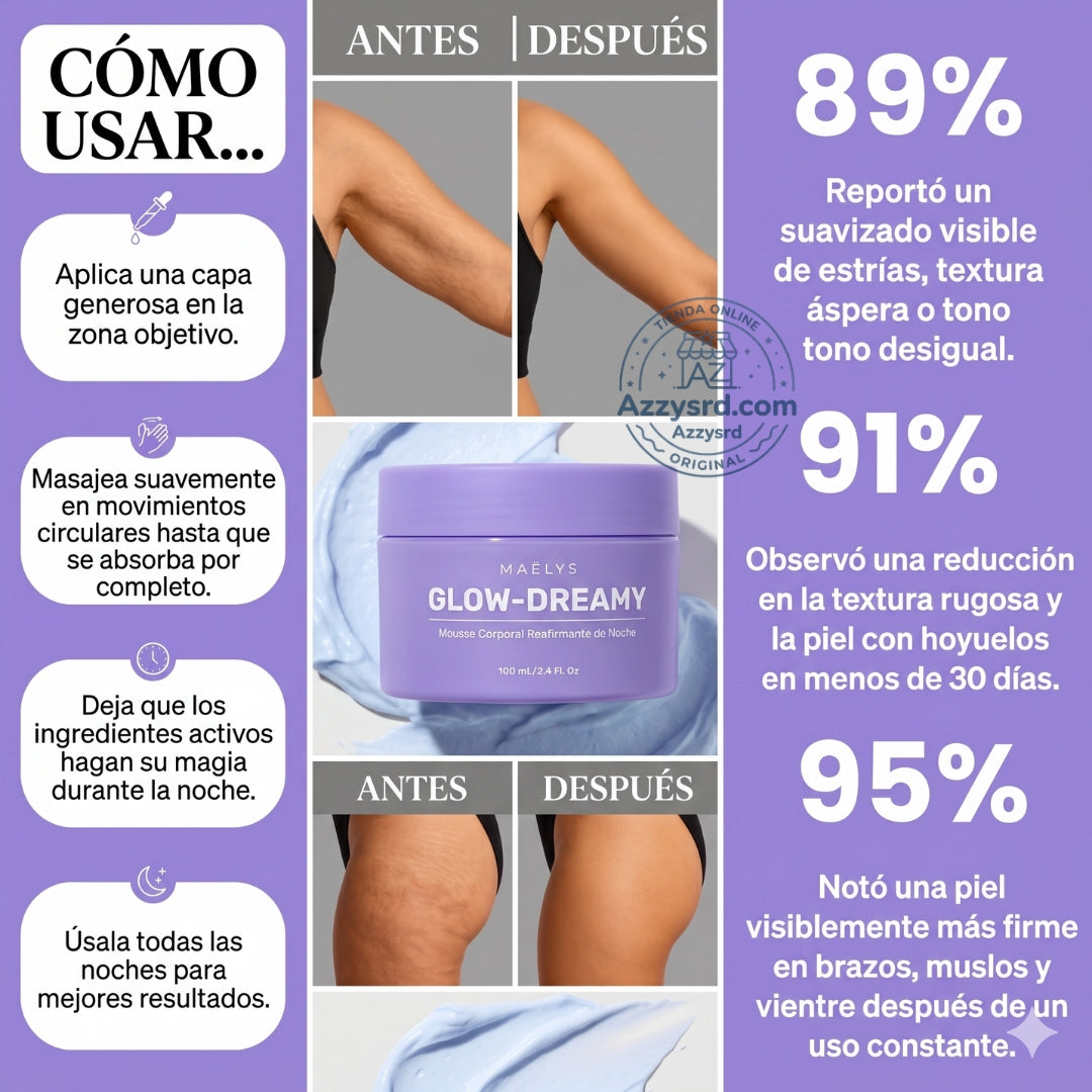✨🌙 MAËLYS CREMA GET-DREAMY 🍑💖 💎 Reduce la apariencia de la celulitis, reafirma tu piel e hidrata profundamente durante la noche ✨🛌🌸
