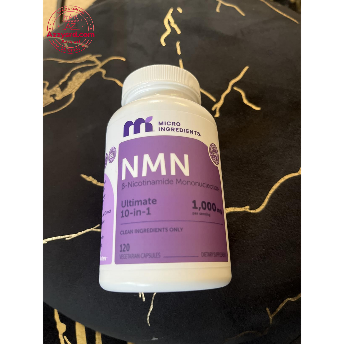 🧬Complejo NMN 10 en 1 de 1000 mg (60 Cápsulas) | Con Mononucleótido de Nicotinamida, Resveratrol, CoQ10, Quercetina y Glutatión | Potente Precursor para Energía Celular y Antienvejecimiento🌿