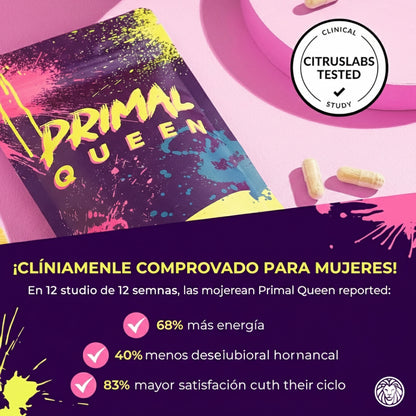 Primal Queen™ –Apoya el equilibrio hormonal femenino  Aumenta energía y resistencia natural  Favorece piel, cabello y uñas – Fuerza, Vitalidad y Balance Femenino en su Forma Más Pura