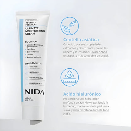 ✨ Crema NIDA® | Fórmula Hidratante 💧 & Rejuvenecedora 🌸 Con Efecto Porcelana 🪞🌟