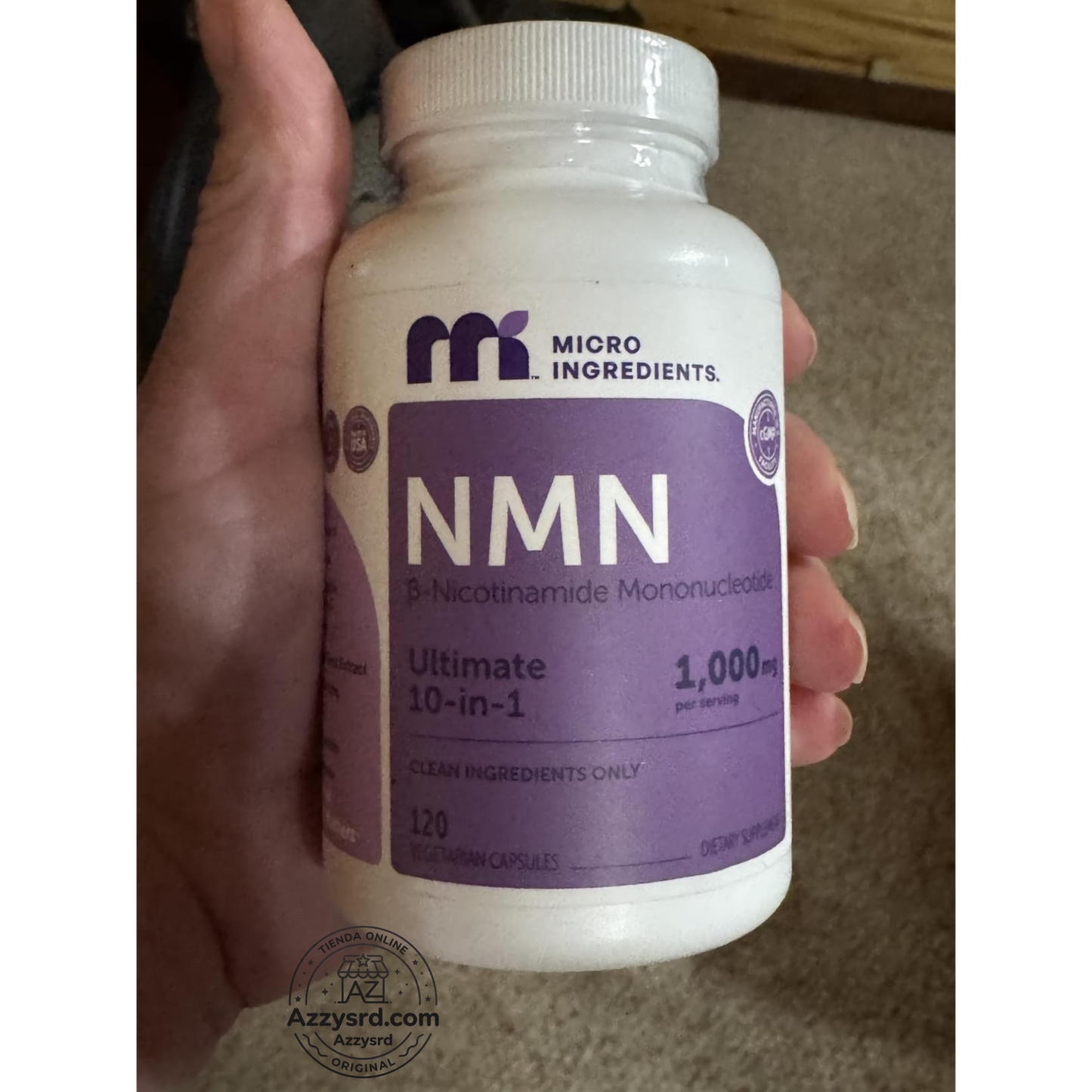 🧬Complejo NMN 10 en 1 de 1000 mg (60 Cápsulas) | Con Mononucleótido de Nicotinamida, Resveratrol, CoQ10, Quercetina y Glutatión | Potente Precursor para Energía Celular y Antienvejecimiento🌿