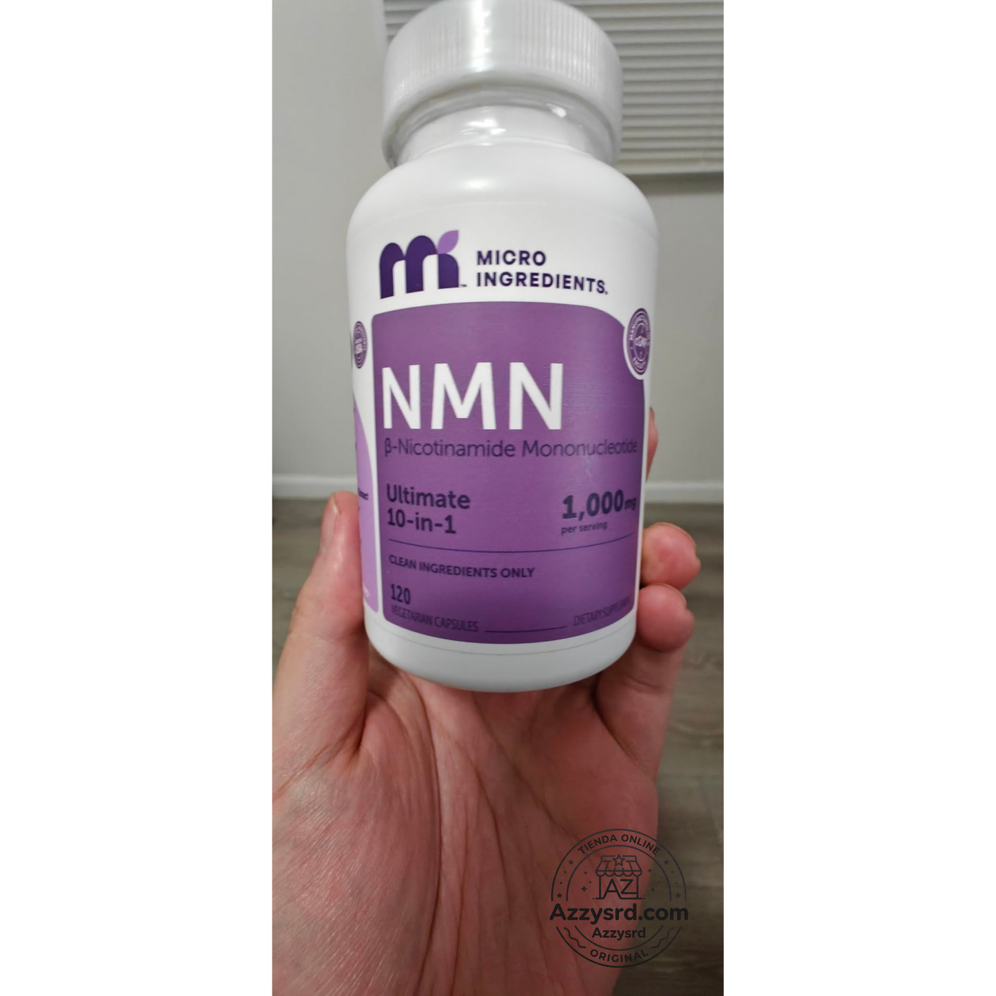 🧬Complejo NMN 10 en 1 de 1000 mg (60 Cápsulas) | Con Mononucleótido de Nicotinamida, Resveratrol, CoQ10, Quercetina y Glutatión | Potente Precursor para Energía Celular y Antienvejecimiento🌿