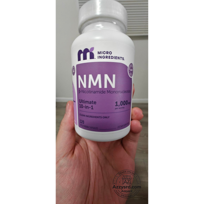 🧬Complejo NMN 10 en 1 de 1000 mg (60 Cápsulas) | Con Mononucleótido de Nicotinamida, Resveratrol, CoQ10, Quercetina y Glutatión | Potente Precursor para Energía Celular y Antienvejecimiento🌿