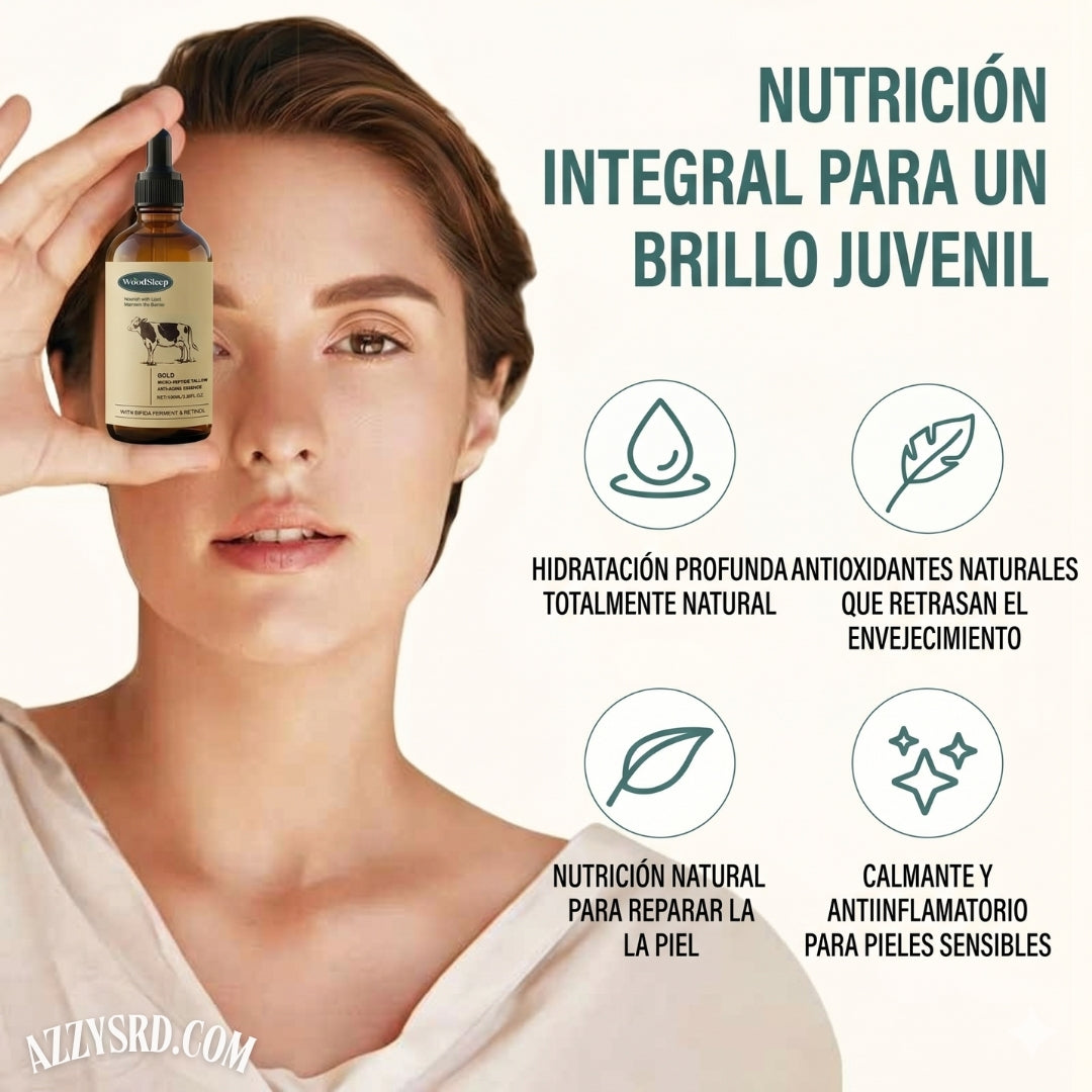 👑 Woodsleep™ Golden Micro-Peptide Serum✨ Suero Facial Avanzado con Micropéptidos Dorados para una Piel Más Firme, Radiante y de Apariencia Renovada