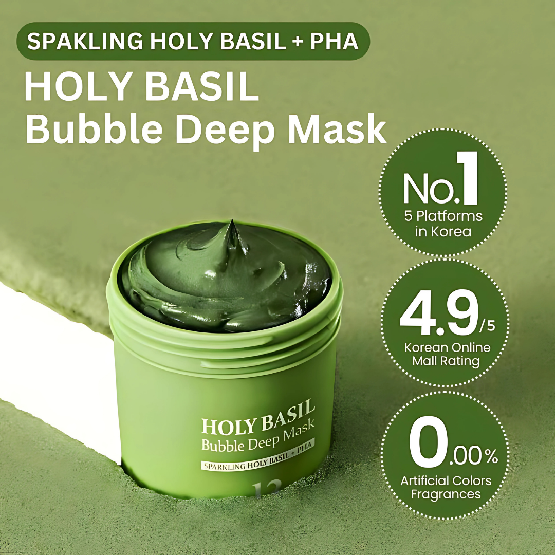 Set Pureza Divina™ | Mascarilla Burbuja de Albahaca Sagrada + cuchara Natural