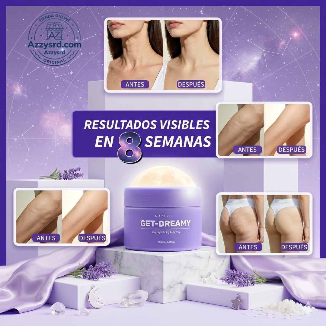 ✨🌙 MAËLYS CREMA GET-DREAMY 🍑💖 💎 Reduce la apariencia de la celulitis, reafirma tu piel e hidrata profundamente durante la noche ✨🛌🌸