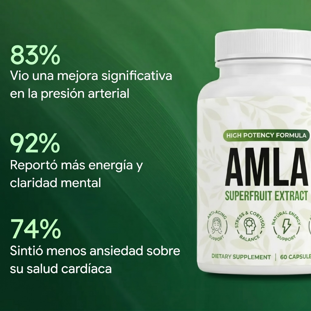 AMLA® Cápsulas de Superfruta Milenaria — Protección Antioxidante & Bienestar Cardiovascular