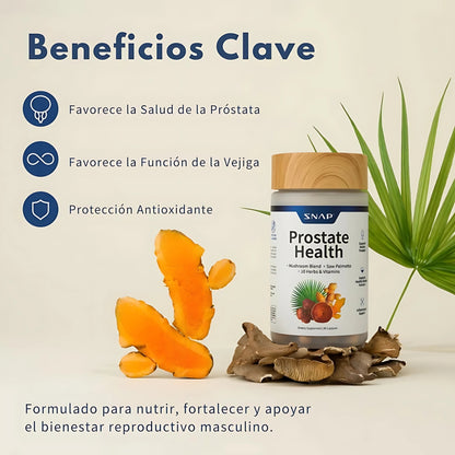 Prostate Health™ – Fórmula Natural para la Salud de la Próstata, Vejiga y Vitalidad Masculina (90 Cápsulas)