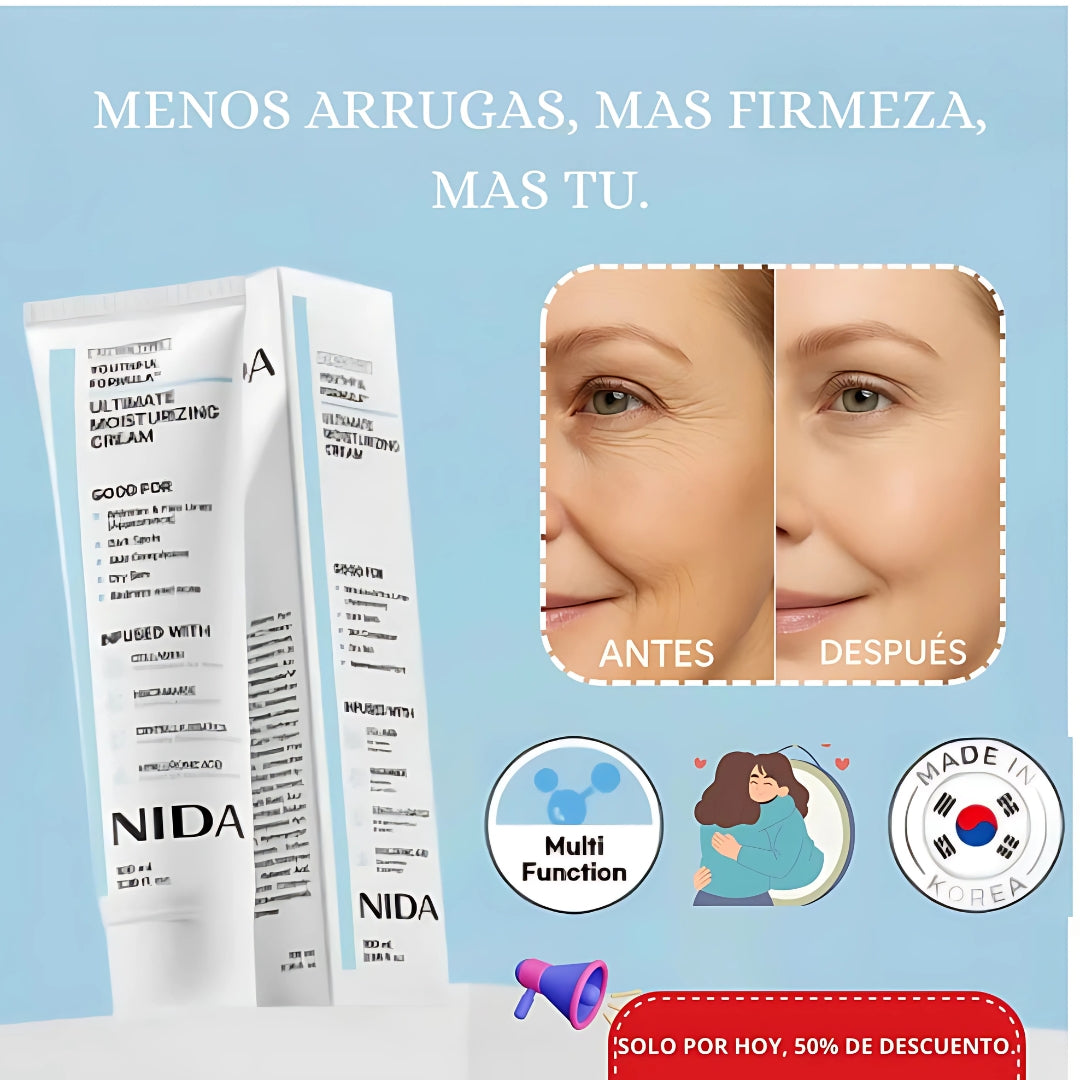✨ Crema NIDA® | Fórmula Hidratante 💧 & Rejuvenecedora 🌸 Con Efecto Porcelana 🪞🌟