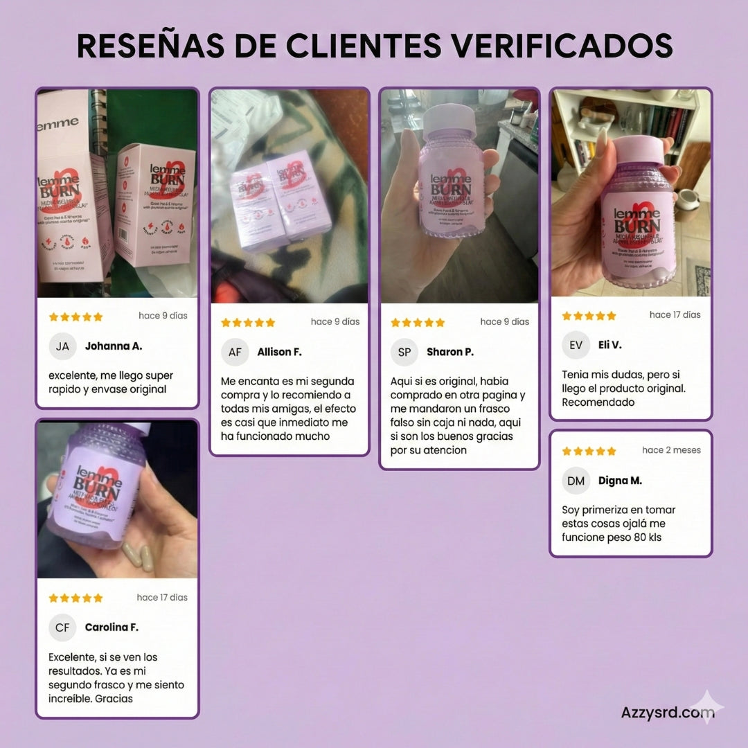 💎 Lemme Burn™ | Versión Unisex 💪🔥  Línea Kardashian ✨ – 60 Cápsulas ⚡ Activa el metabolismo · 🔥 Más energía · 💥 Quema grasa inteligente ✨ Mejor versión de ti