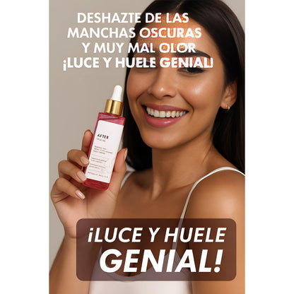 🌸 Aceite Gel After™🍓 ( 2X1 ) Aclara, Hidrata y Suaviza tus Zonas Íntimas y Axilas 100% Original ✨