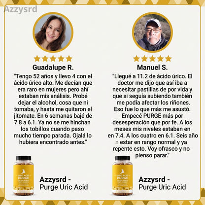 PURGE URIC ACID - DEPURACIÓN AVANZADA PARA EL ÁCIDO ÚRICO, RIÑONES Y ARTICULACIONES ( 60 CAPSULAS )