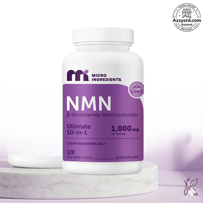 🧬Complejo NMN 10 en 1 de 1000 mg (60 Cápsulas) | Con Mononucleótido de Nicotinamida, Resveratrol, CoQ10, Quercetina y Glutatión | Potente Precursor para Energía Celular y Antienvejecimiento🌿