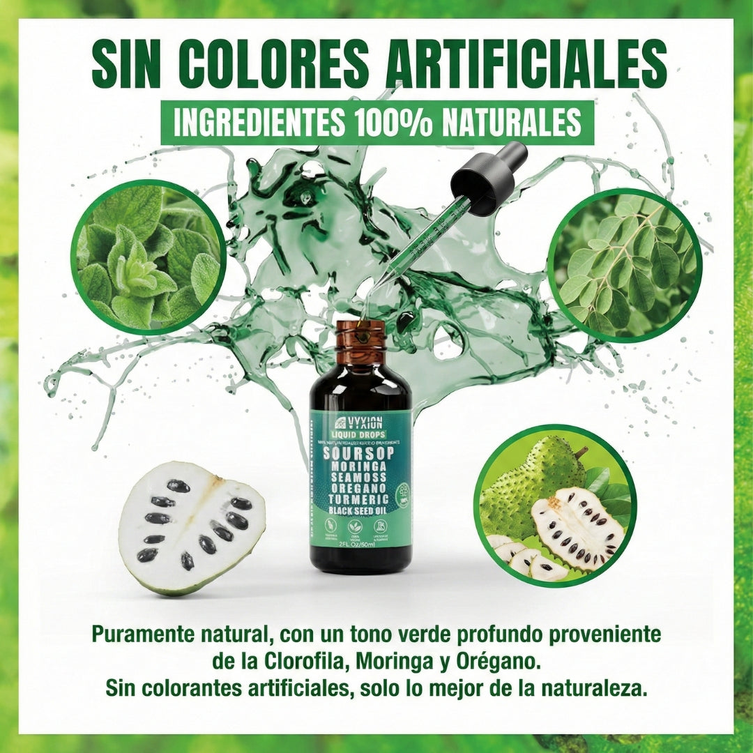 ELIXIR SOURSOP PREMIUM™ 🍃 Gotas de Guanábana 10-en-1 ✨ Vitalidad, equilibrio y bienestar integral