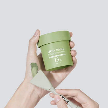 Set Pureza Divina™ | Mascarilla Burbuja de Albahaca Sagrada + cuchara Natural