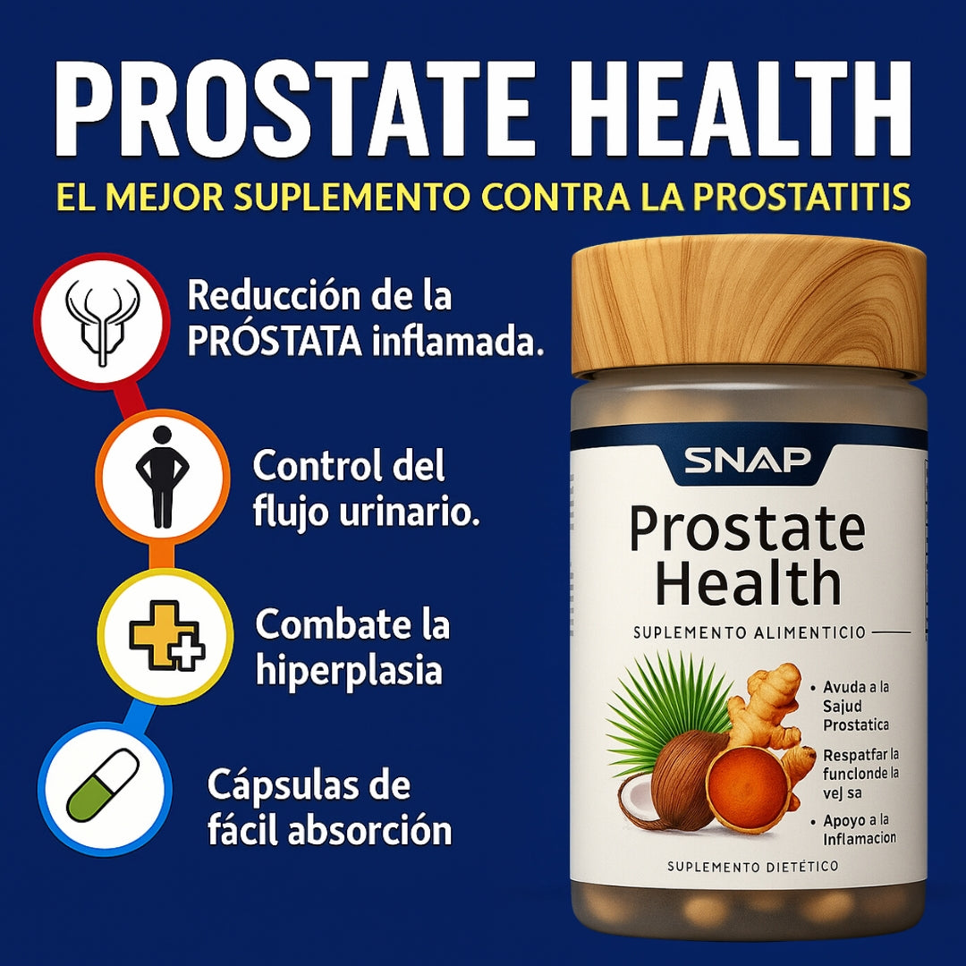 Prostate Health™ – Fórmula Natural para la Salud de la Próstata, Vejiga y Vitalidad Masculina (90 Cápsulas)