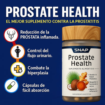 Prostate Health™ – Fórmula Natural para la Salud de la Próstata, Vejiga y Vitalidad Masculina (90 Cápsulas)