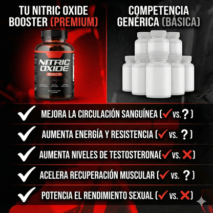 🧬 ÓXIDO NÍTRICO - Suplemento 100% Premium - Circulación avanzada · Energía diaria · Rendimiento masculino 60 Cápsulas